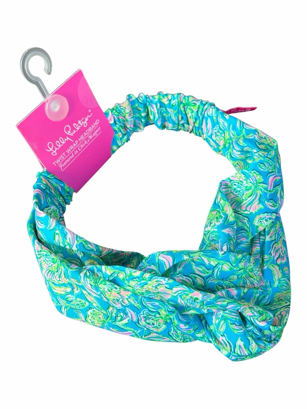 Lilly Pulitzer Aqua Floral Twist Soft Headband NWT